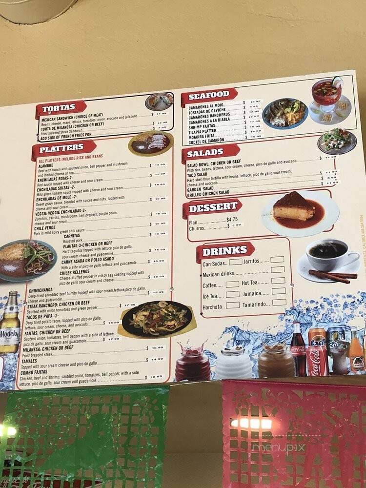 Dona Maria Mexican Restaurant - Santa Clara, CA menu_pic