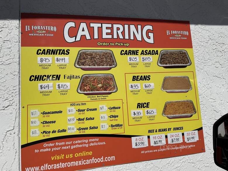El Forastero Mexican Food - Sacramento, CA menu_pic