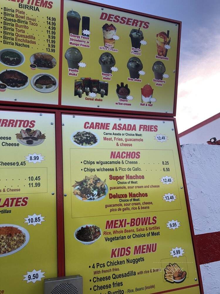 El Forastero Mexican Food - Stockton, CA menu_pic