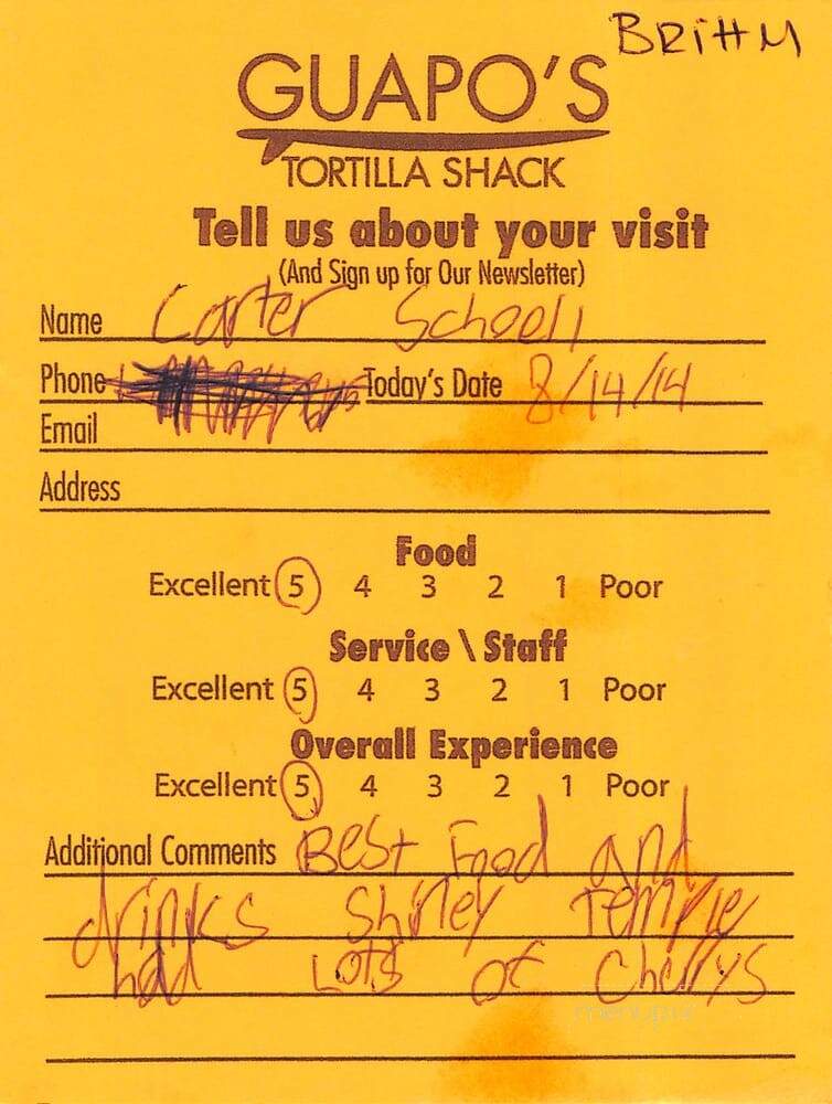 Guapo's Tortilla Shack - Orleans, MA