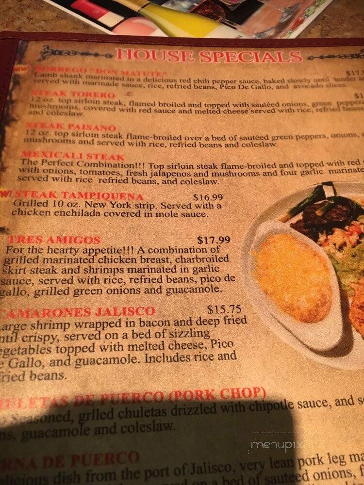 Hacienda Corona - Lynn, MA menu_pic