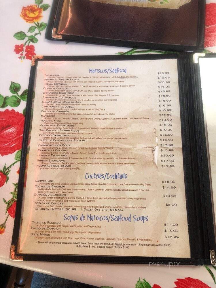 Mariscos Las Palmas 2 - Murrieta, CA menu_pic