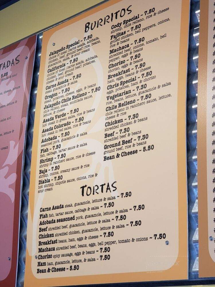 Jalapenos Taco Shop - Medford, OR menu_pic