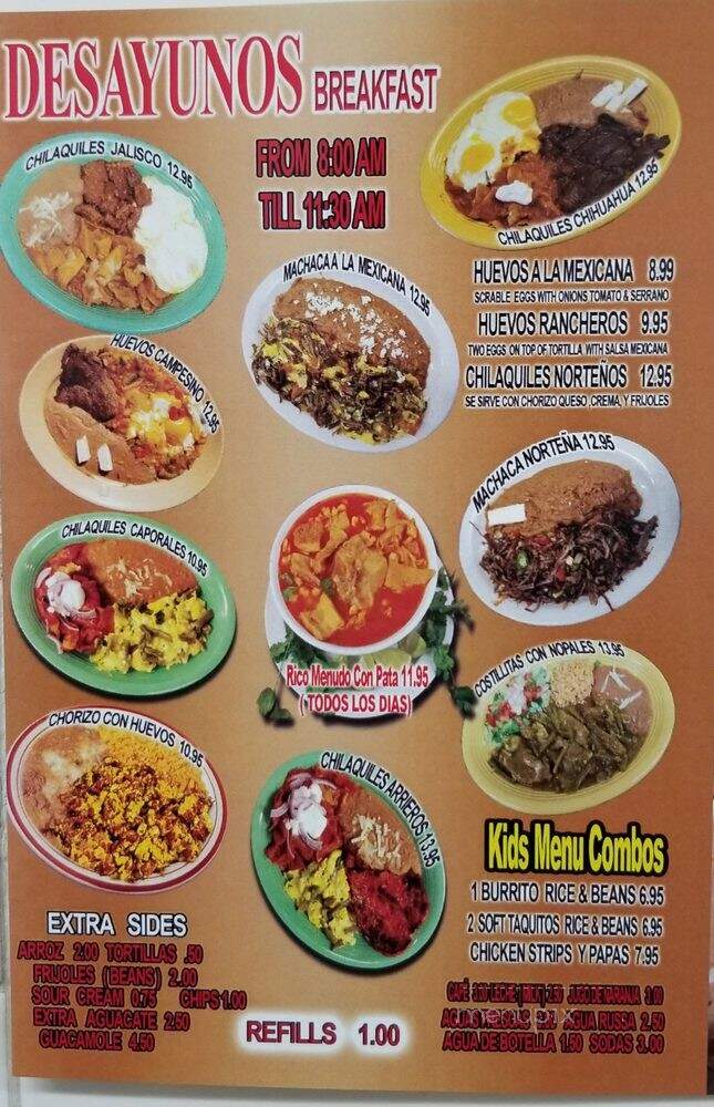 La Tequila Restaurant - Maywood, CA menu_pic