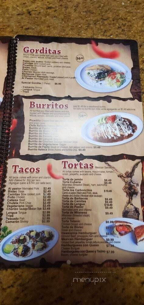 Los Carboncitos - Aurora, CO menu_pic