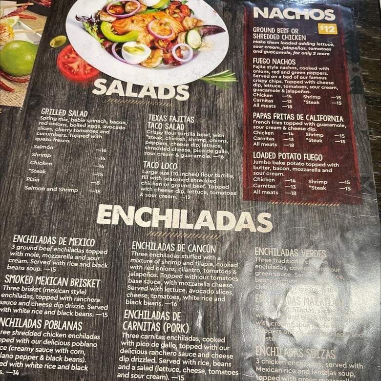 Mexican Res Los Mariachis - Fairburn, GA menu_pic