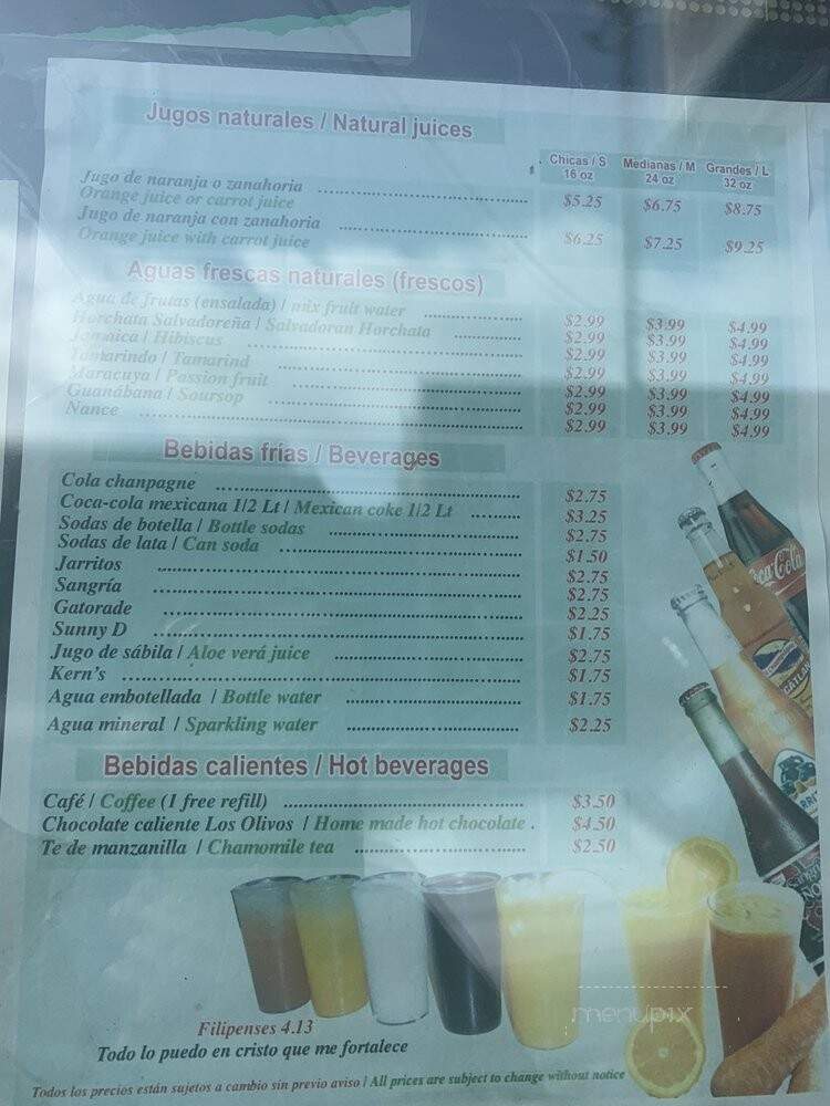 Los Olivos Restaurant - Oakland, CA menu_pic