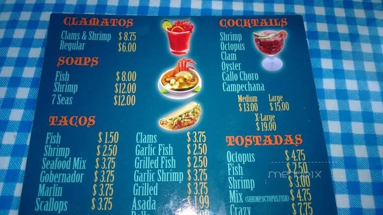 Mariscos la Sinaloense - Spring Valley, CA menu_pic