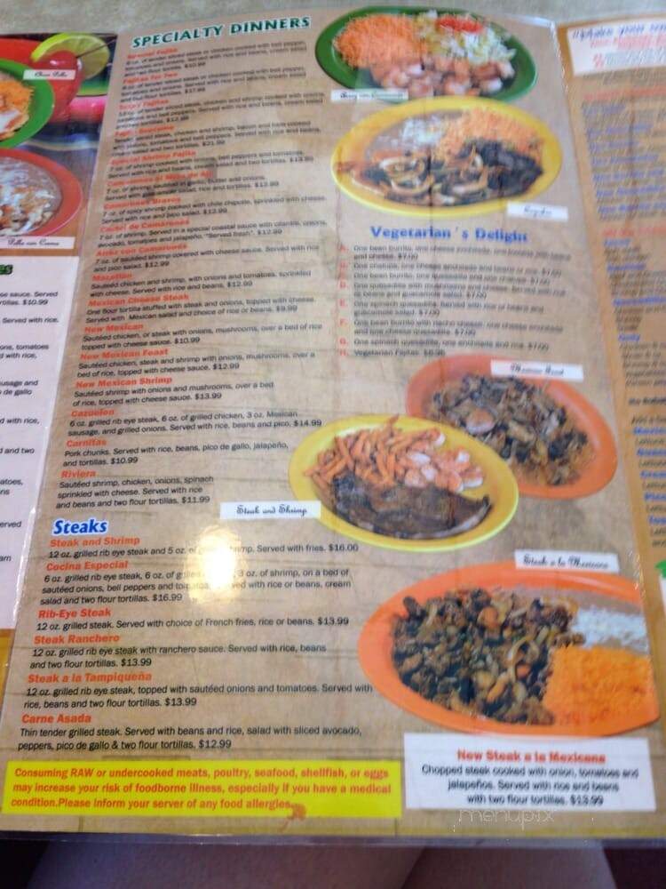 Mazatlan Mexican Restaurant - Aberdeen, NC menu_pic