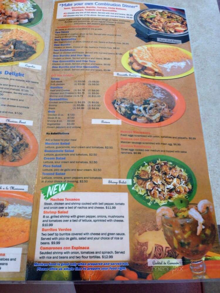 Mazatlan Mexican Restaurant - Aberdeen, NC menu_pic