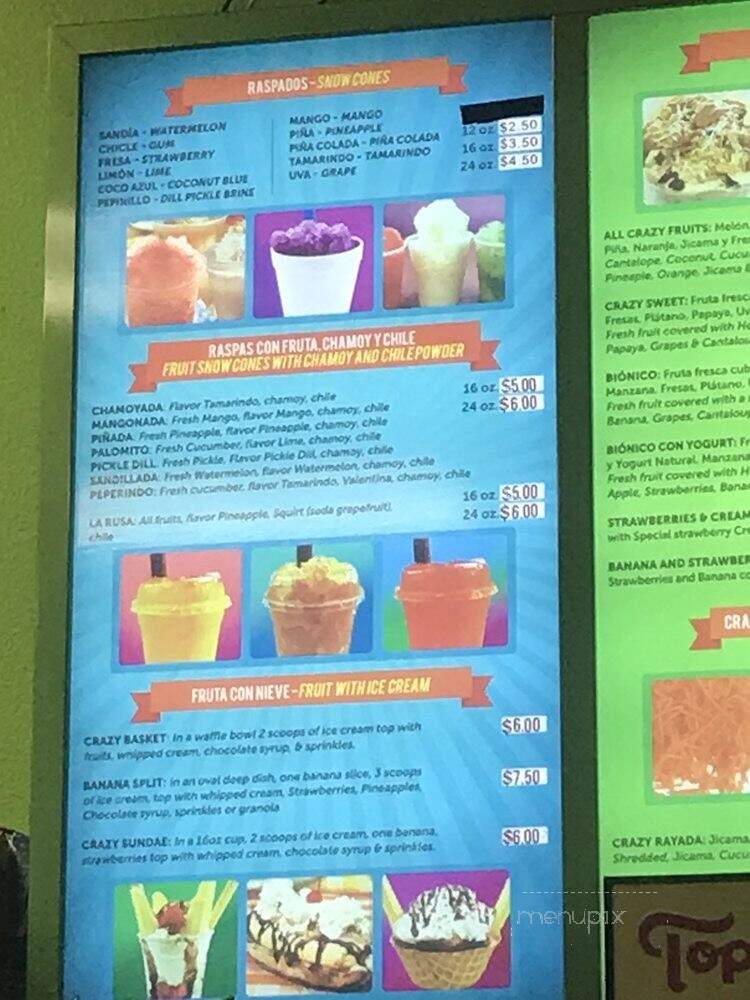 Crazy Fruits - Austin, TX menu_pic