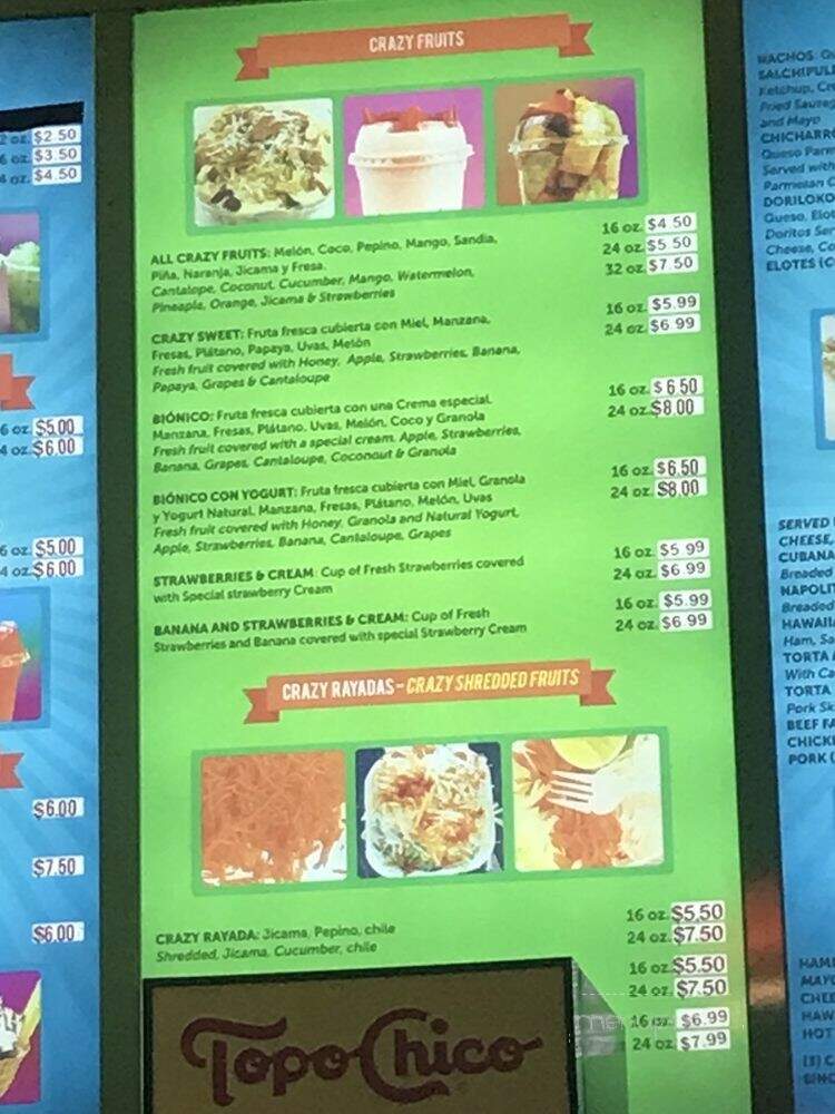 Crazy Fruits - Austin, TX menu_pic