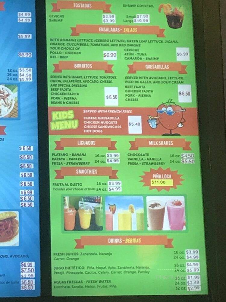 Crazy Fruits - Austin, TX menu_pic