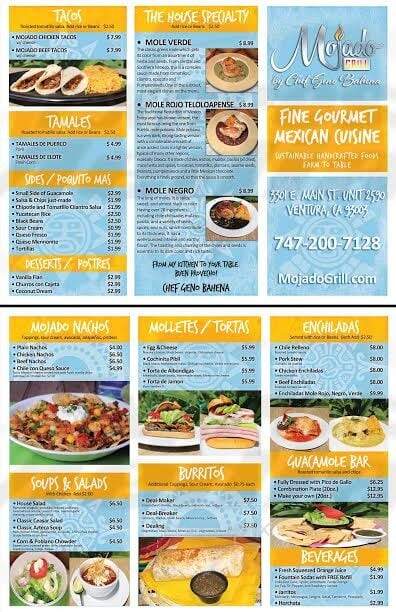 Mojado Grill - Ventura, CA menu_pic