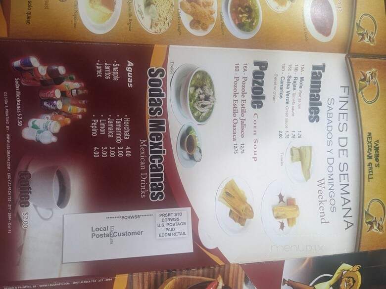 Pancho's Mexican Grill - South Bound Brook, NJ menu_pic