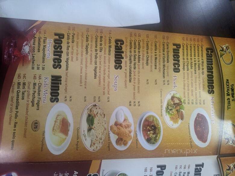 Pancho's Mexican Grill - South Bound Brook, NJ menu_pic