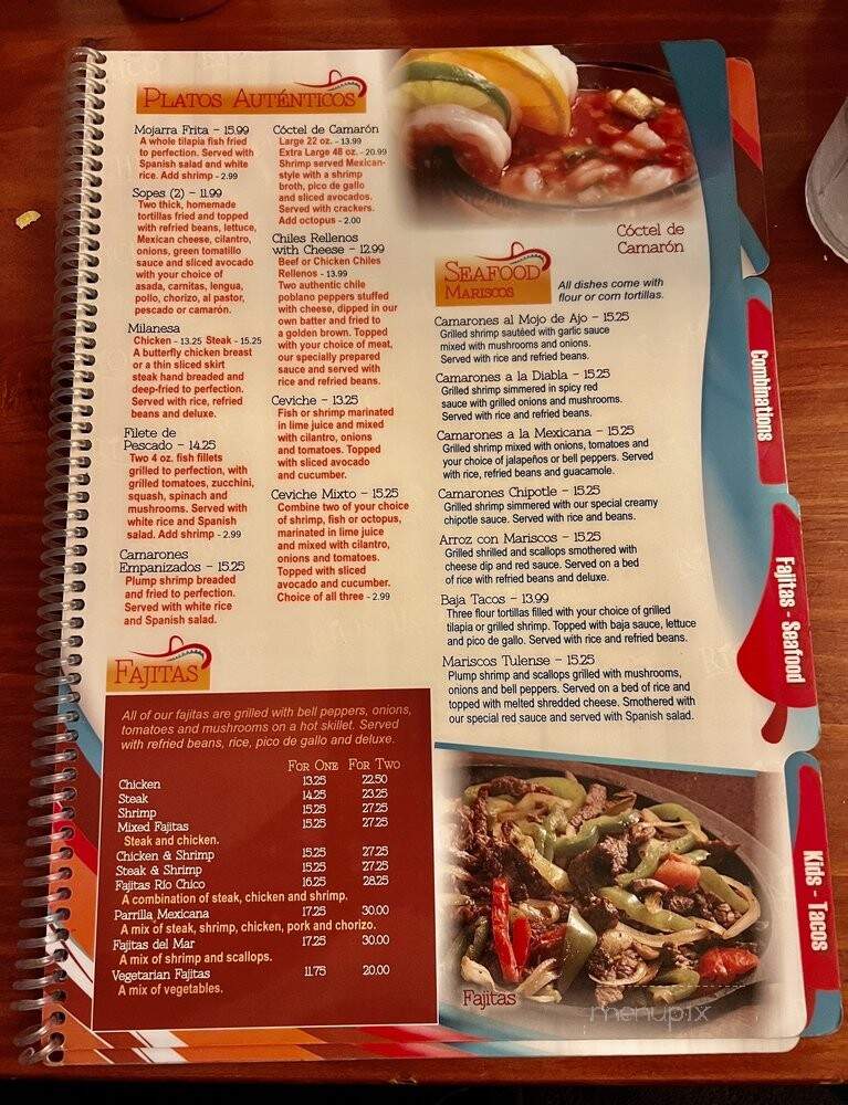 Rio Grande Mexican Restaurant - Summerville, SC menu_pic
