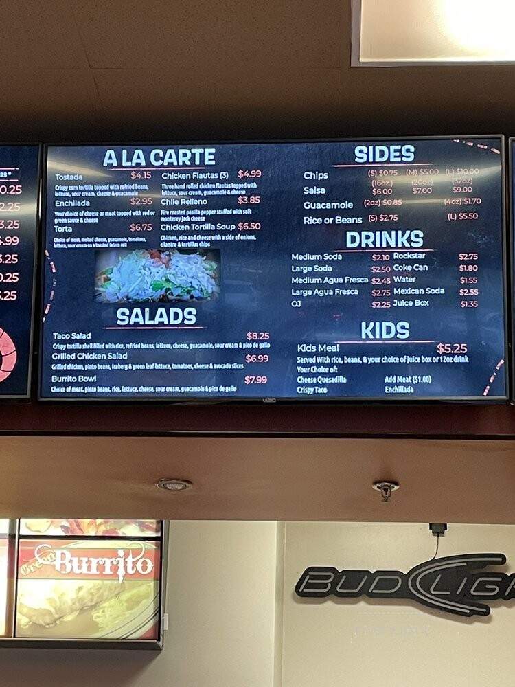 Taqueria la Mexicana - Tracy, CA menu_pic