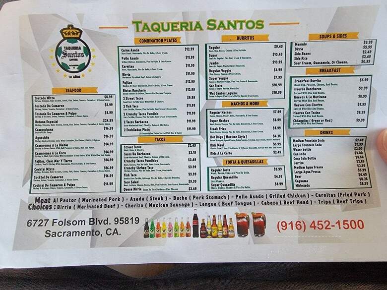 Taqueria Santos Laguna - Sacramento, CA menu_pic