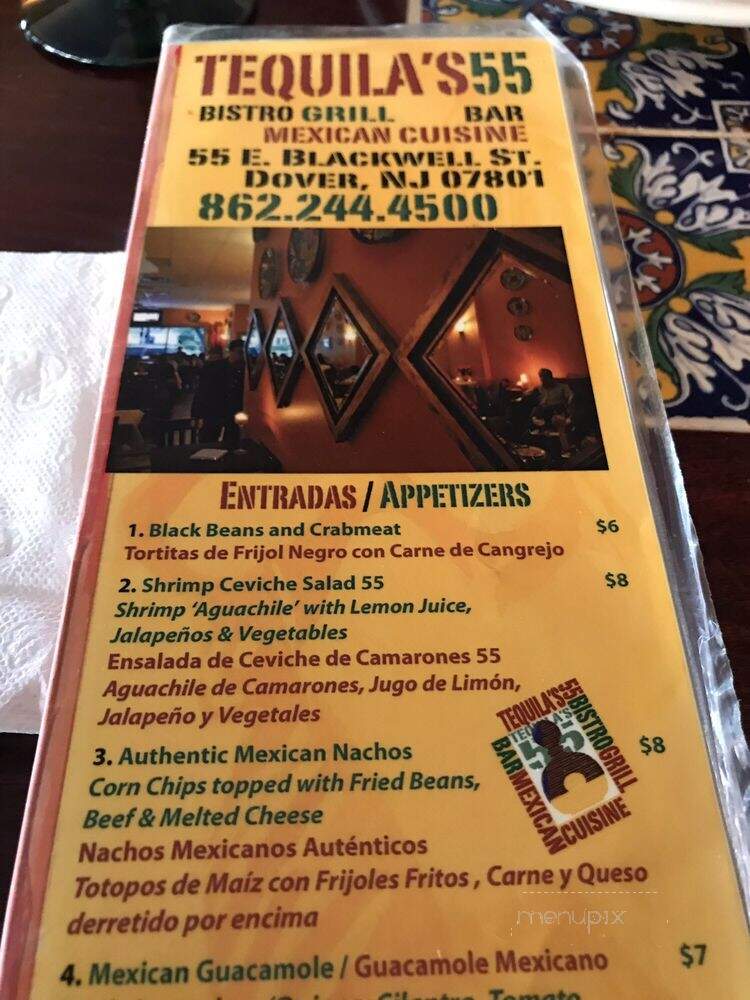 Tequila's 55 - Dover, NJ menu_pic