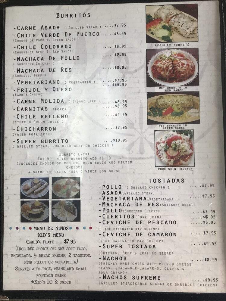 Yoli's Mexican Kitchen - Downey, CA menu_pic
