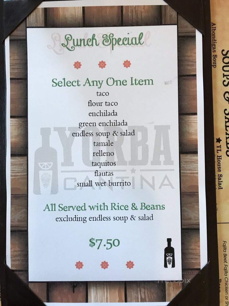 Yorba Cantina - Yorba Linda, CA menu_pic