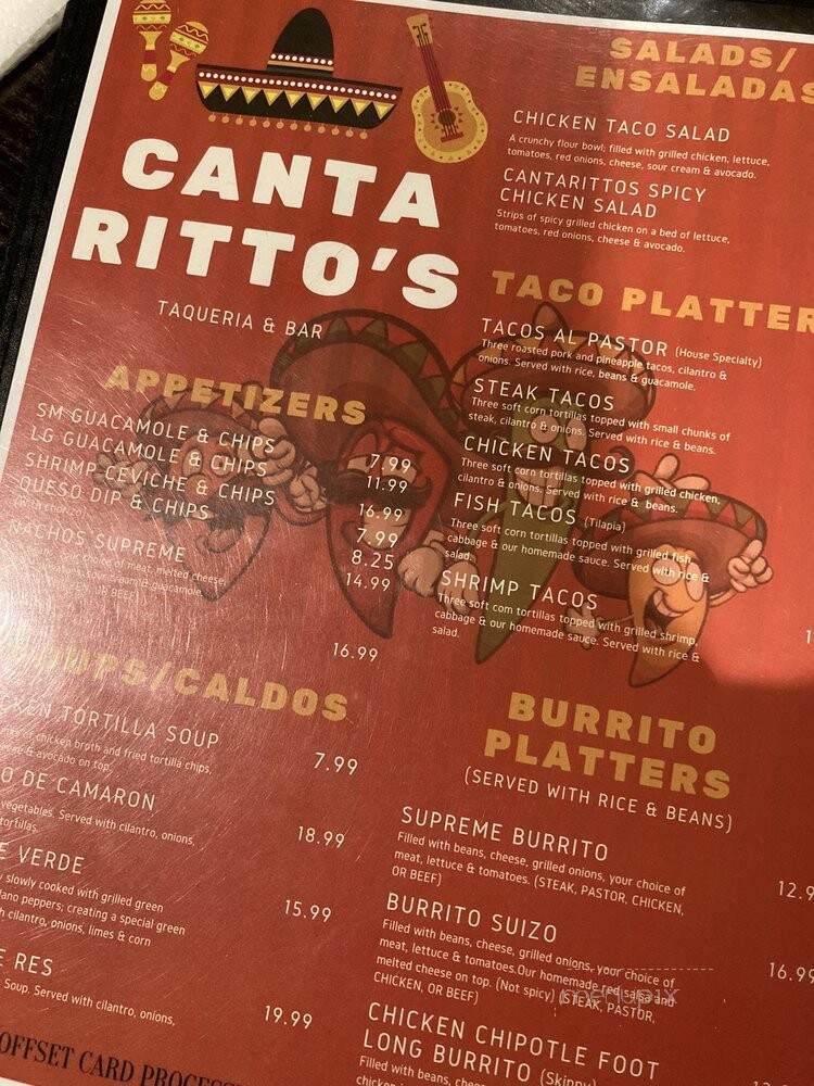 Cantaritto's - Hoffman Estates, IL menu_pic