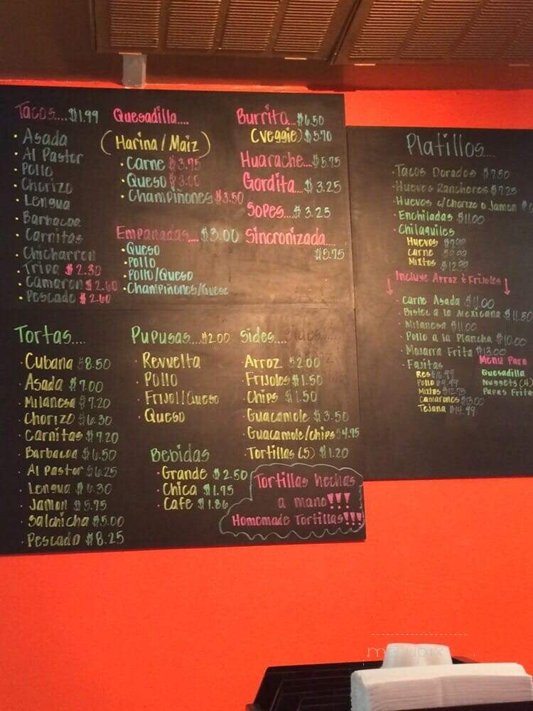 Cely's Tacos - Durham, NC menu_pic