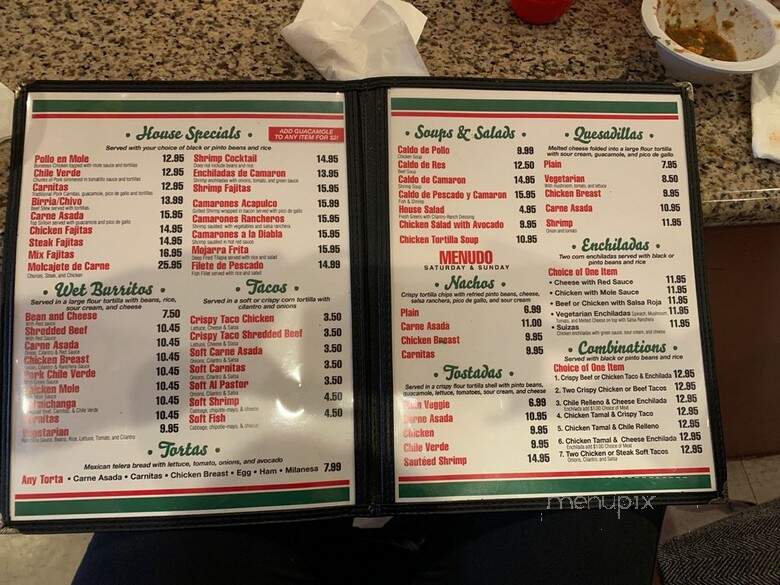 Restuarante Las Cazuelas - Santa Ana, CA menu_pic