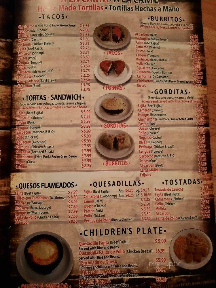 Taqueria de Jalisco - Houston, TX menu_pic
