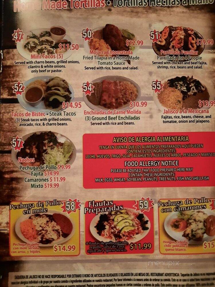 Taqueria de Jalisco - Houston, TX menu_pic