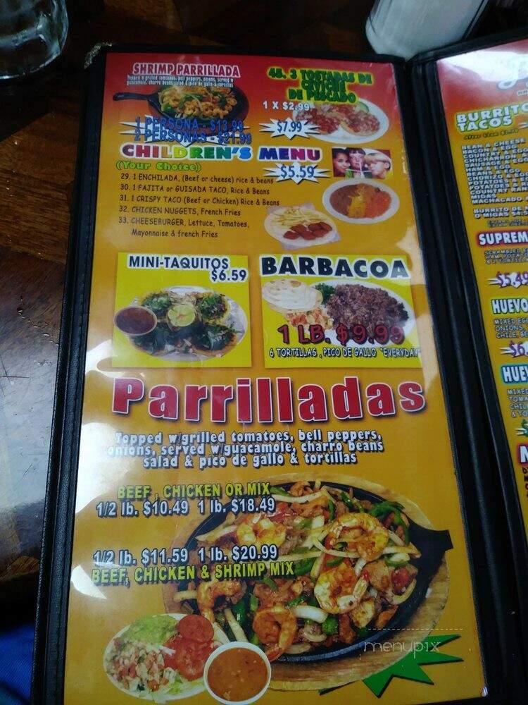 Taqueria Perla Tapatia - San Antonio, TX menu_pic