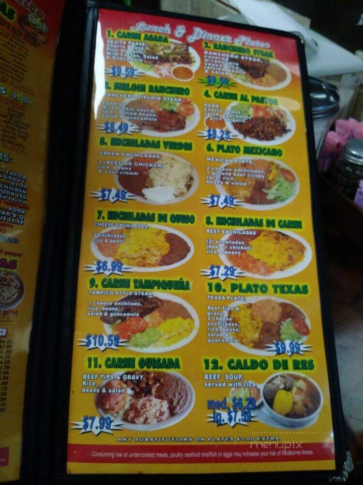 Taqueria Perla Tapatia - San Antonio, TX menu_pic