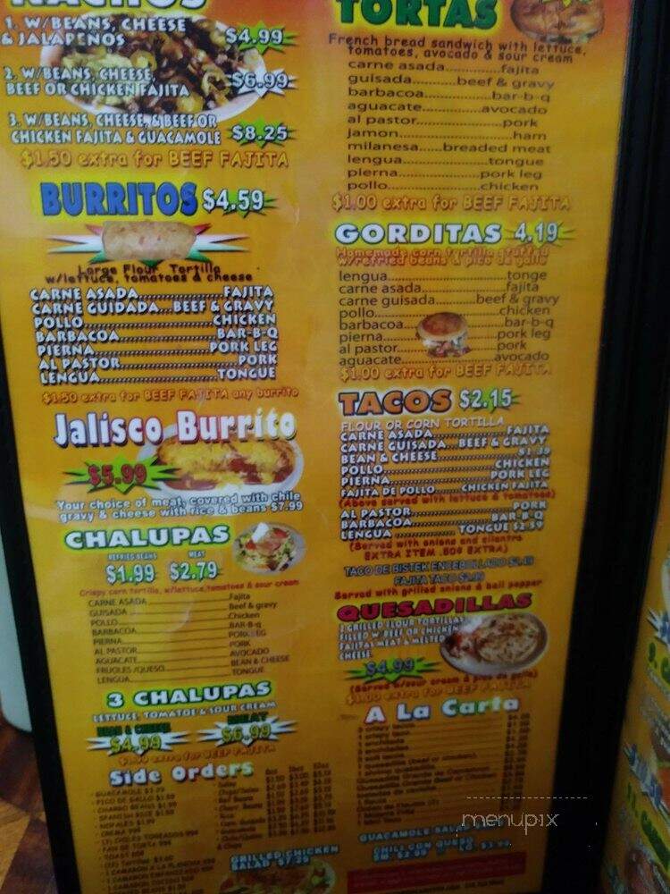 Taqueria Perla Tapatia - San Antonio, TX menu_pic