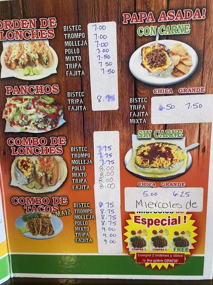 Jalisco Mexico Taqueria - Alamo, TX menu_pic