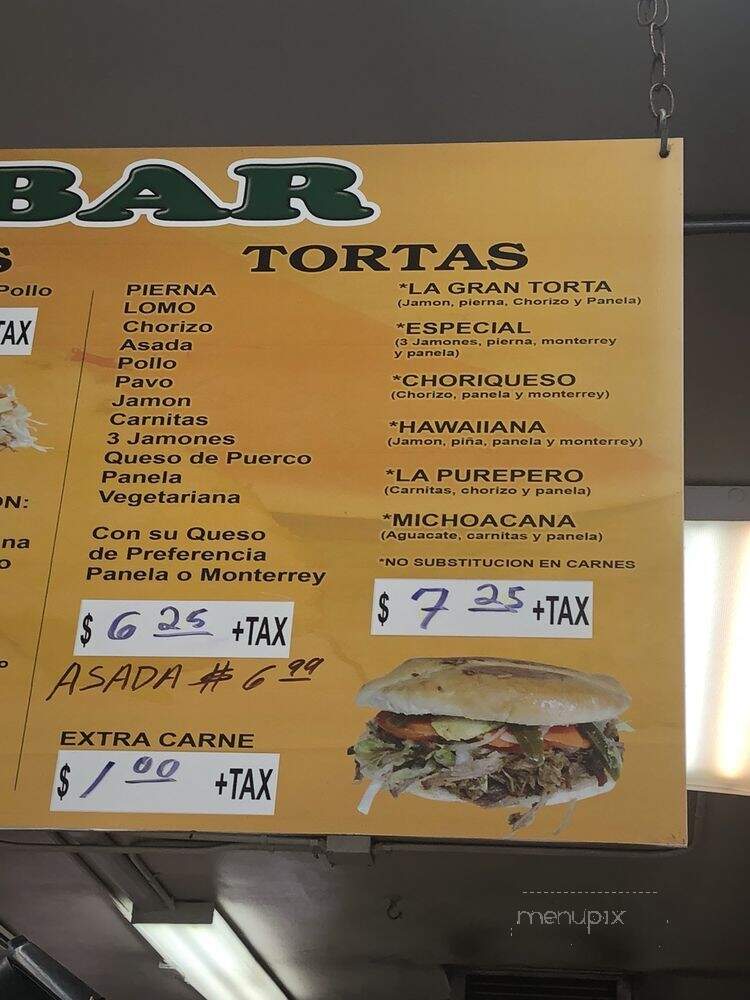 La Huerta - Oxnard, CA menu_pic
