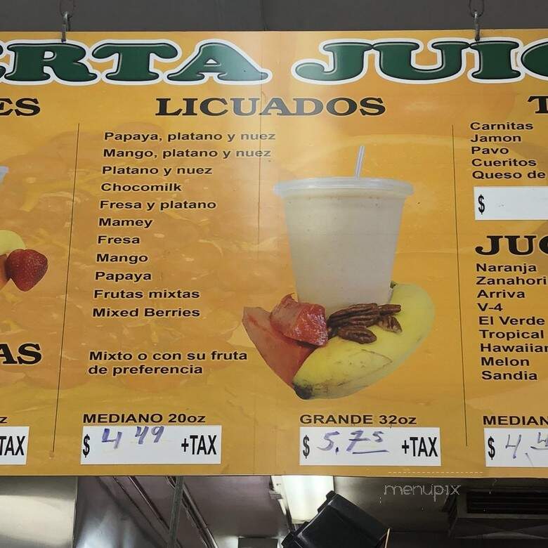 La Huerta - Oxnard, CA menu_pic