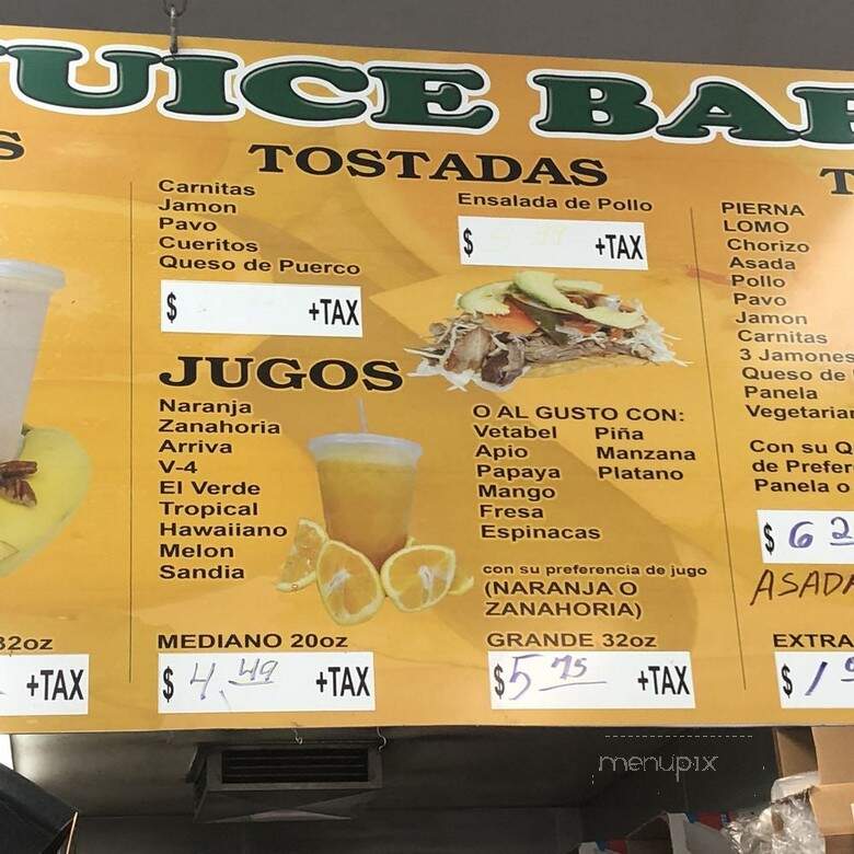 La Huerta - Oxnard, CA menu_pic
