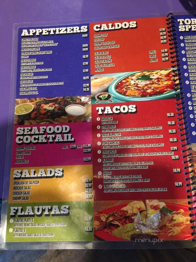 Los Toreados - El Paso, TX menu_pic
