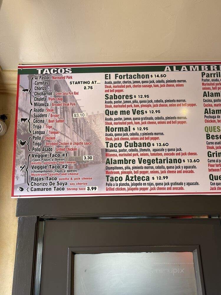 Taqueria Cuernavaca - Santa Barbara, CA menu_pic