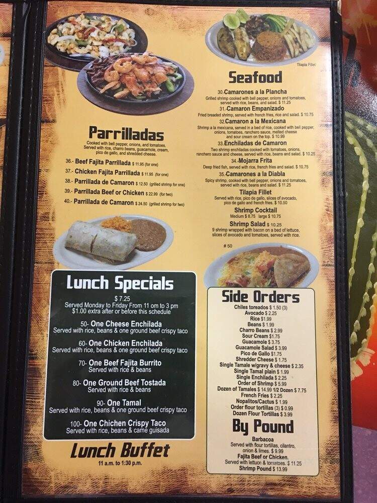 Taqueria Mexico Restaurant - Killeen, TX menu_pic