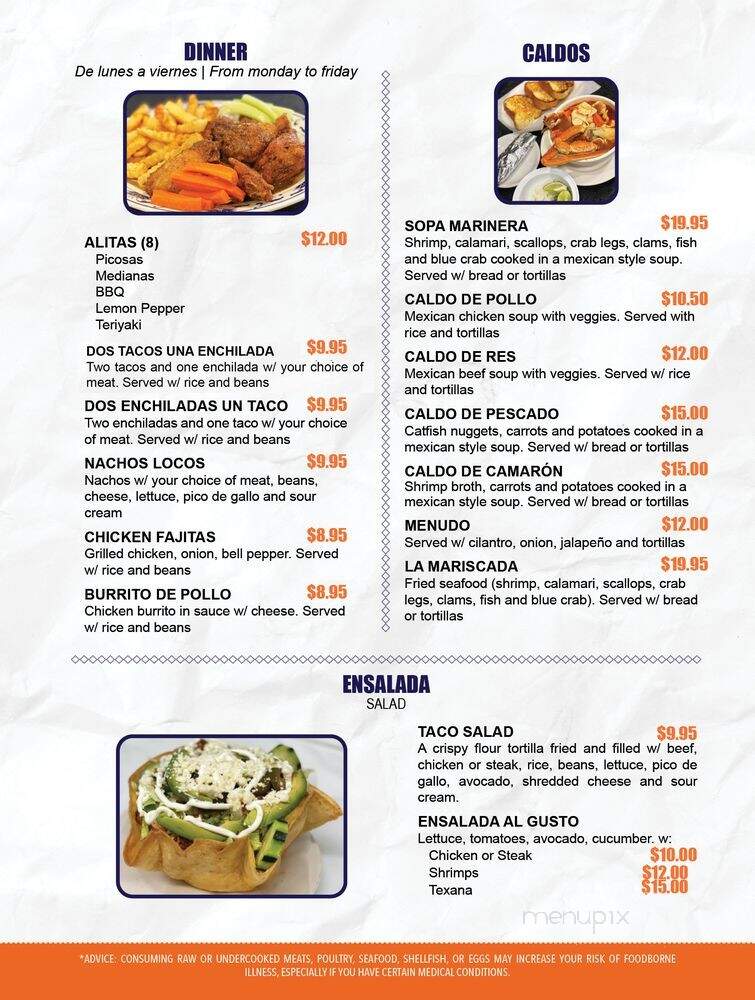 La Bonita - Forest Park, GA menu_pic