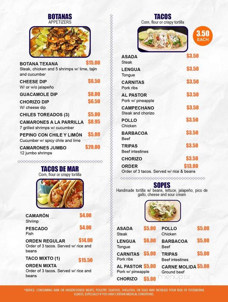 La Bonita - Forest Park, GA menu_pic