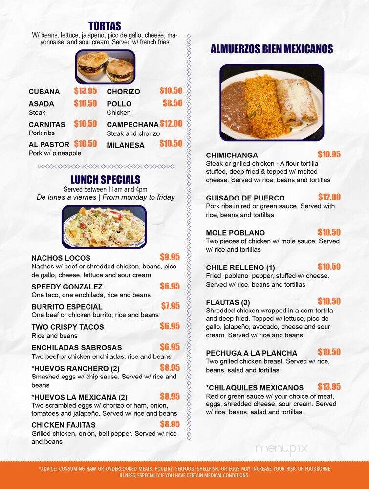 La Bonita - Forest Park, GA menu_pic