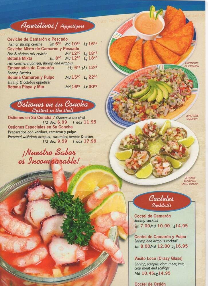 Las Islas Marias de Hanover Park - Hanover Park, IL menu_pic