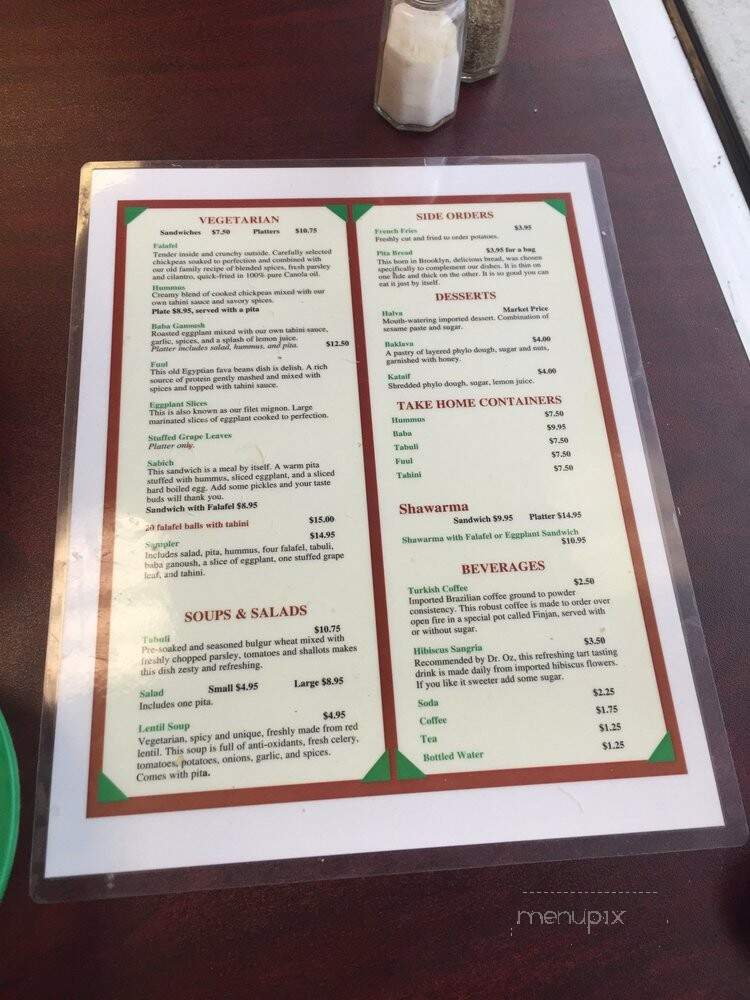 Pita Pocket Eatery - Cheltenham, PA menu_pic