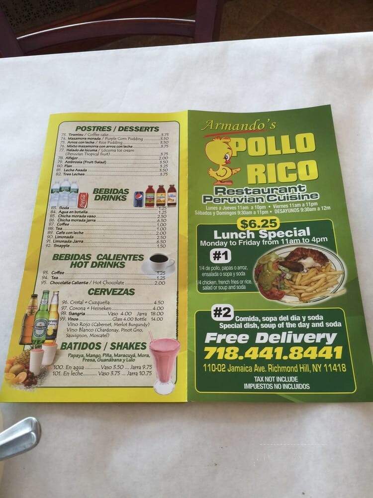 Armando's Pollo Rico Restaurant - Richmond Hill, NY