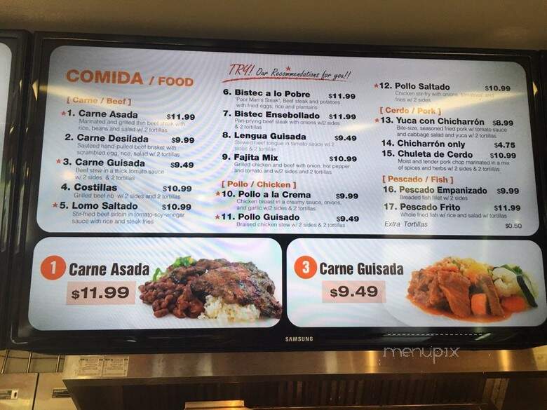 King Pollo - Woodbridge, VA menu_pic