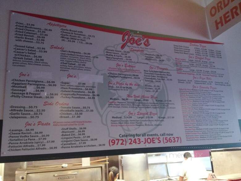 Famous Joe's Pizza - Carrollton, TX menu_pic