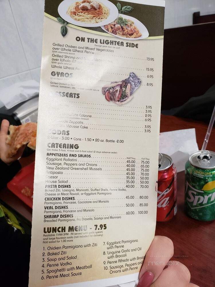 Gina's Pizzeria - Harrison, NJ menu_pic